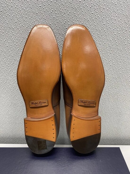 Ralph Lauren Purple Label Men\'s US 8D Denver II Leather Dress Shoes, Tan main image 5